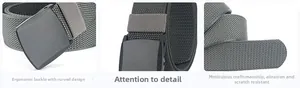 Détails de ceinture en nylon avec boucle ergonomique et texture résistante aux rayures
