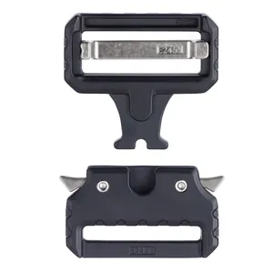 38mm matte black cobra quick-release tactical belt buckle with metal locking components