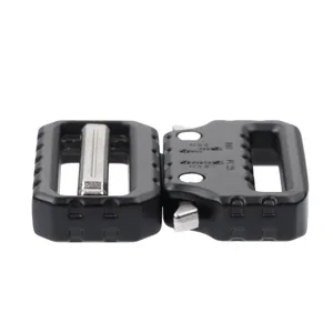 Heavy duty black tactical cobra buckle for outdoor belts featuring 9KN load rating