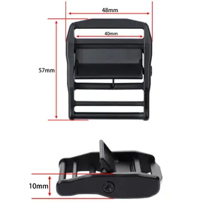 Heavy duty 40mm matte black zinc alloy cobra style tactical belt buckle with dimensions