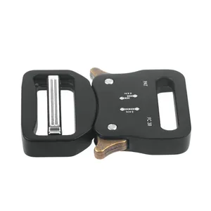 38mm heavy duty tactical cobra buckle in black and bronze for outdoor gear straps