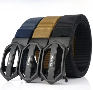 Detail of high-density nylon belts with anti-slip texture and matte metal buckles