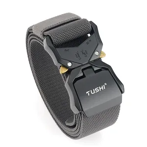 Heavy-duty tactical nylon belt with 3.8cm quick release aluminum alloy cobra buckle