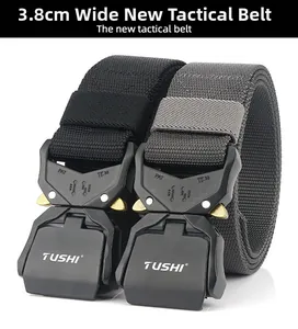 Détail de la ceinture tactique en nylon de 3,8 cm avec boucle en alliage robuste