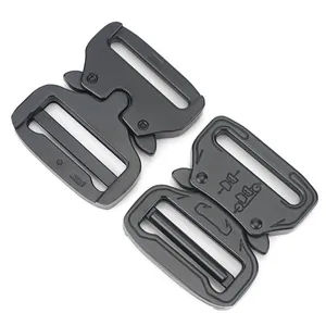 Matte black 38mm heavy duty tactical cobra buckles made of high strength zinc alloy