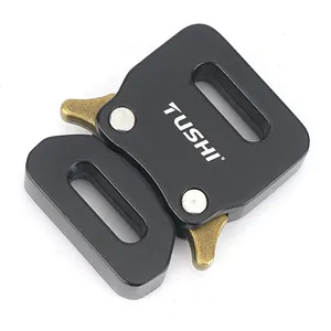 15mm matte black zinc alloy cobra tactical buckle for bags and belts with quick release system