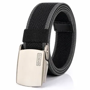 Men's Tactical Nylon Web Belt With Alloy Automatic Buckle Casual Outdoor Adjustable Woven Belt For Men Military Style Waistband