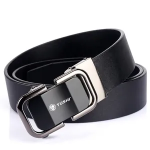 Ceinture pour Hommes Business Décontracté Boucle Automatique Cuir de Vachette Élégant Simple Mode Luxe