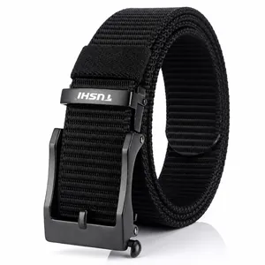 Cinturón de Nailon de Secado Rápido Con Hebilla Automática de Aleación de Zinc Cinturón de Tela Táctico Casual Para Hombre Ajustable
