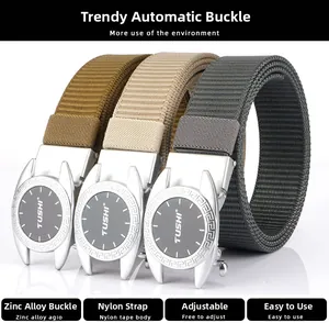 Ceintures tactiques en nylon pour hommes avec boucle automatique en alliage de zinc durable