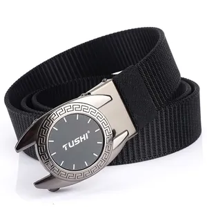 Ceinture en Nylon à Séchage Rapide pour Hommes Ceinture Tactique Décontractée Avec Boucle Automatique en Alliage de Zinc Sport