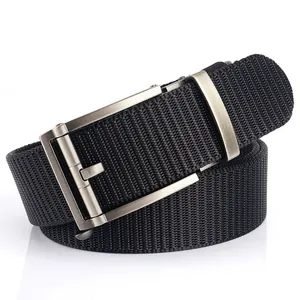 Men's Tactical Nylon Belt With Zinc Alloy Automatic Buckle Breathable Quick Dry Adjustable Outdoor Casual Waist Belt