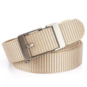 Men's Automatic Buckle Nylon Belt Durable Woven Outdoor Tactical Waistband For Casual Jeans Cargo Pants Accessory