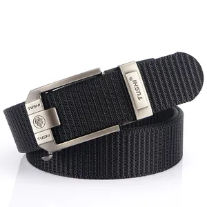Men's Tactical Braided Nylon Belt With Zinc Alloy Automatic Buckle Heavy Duty Outdoor Casual Adjustable Waist Strap For Men