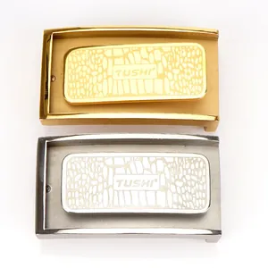 Business style 304 stainless steel automatic belt buckles in gold and silver finish