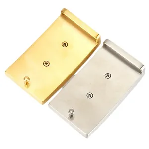 304 stainless steel belt buckle set in gold and silver with brushed metal finish