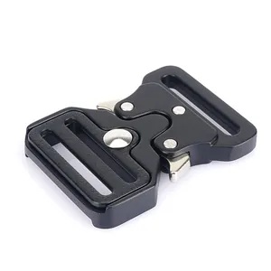 Heavy duty 32mm black zinc alloy cobra tactical quick release buckle for outdoor belts