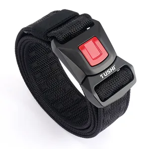 Tactical Nylon Belt Heavy Duty Quick Release Zinc Alloy Buckle Outdoor Military Training Weaving Waist Belt For Men Casual Sport