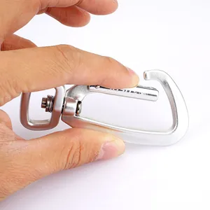 D-Ring Karabinerhaken aus Aluminium mit Drehgelenk für Camping und Outdoor