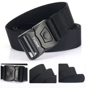 Detailed close-up showing durable nylon webbing and quick-release metal tactical buckle