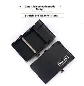 Zinc alloy buckle with matte black finish and scratch resistant texture detail