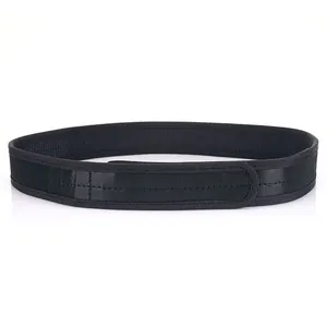 Tactical nylon inner duty belt with hook and loop closure in minimalist black finish