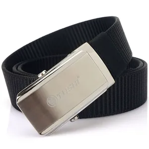 3.5cm nylon web belt with automatic stainless steel buckle for outdoor casual wear