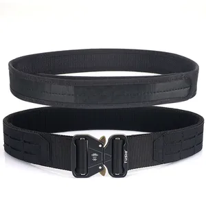 Tactical Heavy Duty Nylon Inner Outer Belt System With Quick Release Metal Buckle MOLLE Camouflage Adjustable Men Waist Belt
