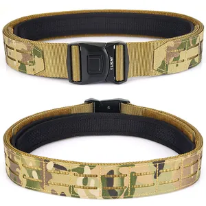 Tactical 2-inch quick release multicam battle belt with laser cut MOLLE system