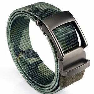 Cintura da Uomo con Fibbia Automatica in Nylon Intrecciato Tattica per Esterni Lavoro Pendolarismo Pantaloni Cintura