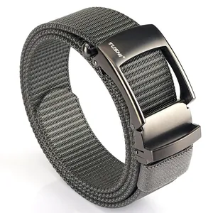 Cintura tattica in nylon intrecciato con fibbia automatica nera e finitura opaca