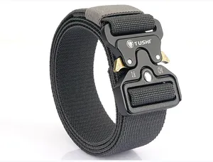 Tactical nylon belt detail with alloy quick release buckle and 24kN strength marking