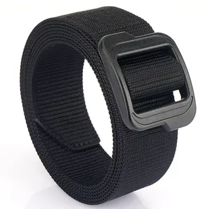 Men Tactical Nylon Belt With Plastic Buckle Metal Free Travel Security Friendly Work Gear Outdoor Training Webbing Belt