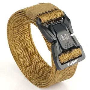 3.8cm tactical nylon belt with quick release metal buckle for outdoor and casual wear