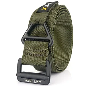 XHUHU Men's Tactical Belt Heavy Duty Nylon Outdoor Training Rescue Belt With Alloy Steel Buckle 22KN Strength Load Bearing Duty Belt