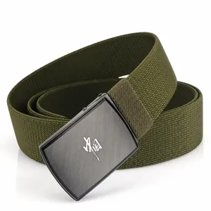Tactical Nylon Woven Belt For Men Women Zinc Alloy Buckle Outdoor Casual Adjustable Camouflage Elastic Waistband