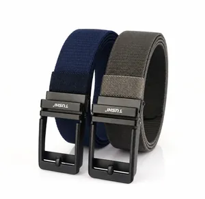 Set di cinture tattiche in nylon elastico con fibbie in lega di zinco in blu e grigio