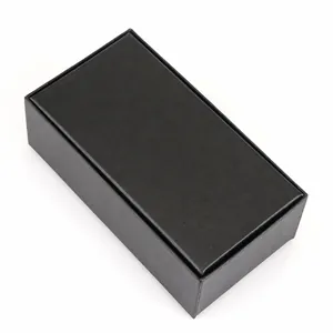 Black Rectangular Belt Gift Box Leather Texture Specialty Paper Jewelry Watch Packaging Storage Box For Business Wedding Universal