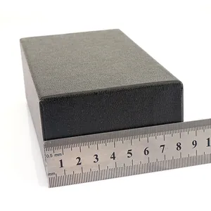 Matte Black Rectangular Gift Box With Lid And Base For Jewelry Watch Belt Packaging Minimalist Business Style Lychee Texture Empty Gift Case