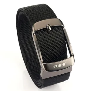 Men Casual Outdoor Nylon Woven Belt With Zinc Alloy Press Buckle Tactical Adjustable Camouflage Waistband For Men
