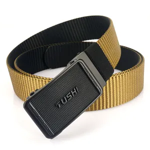 Ceinture tactique en nylon pour hommes avec boucle automatique et texture tissée