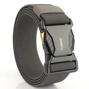 Cinturón Táctico para Hombre de Nailon Resistente con Hebilla de Plástico de Liberación Rápida Cinturón de Entrenamiento al Aire Libre