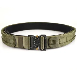 Professional Tactical Belt Heavy Duty Nylon Girdle With Quick Release Metal Buckle Molle System Outdoor Hiking Men Belt