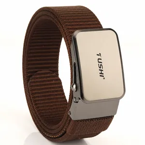 Cintura Tattica Casual da Uomo in Nylon Fibbia Scorrevole Automatica in Lega di Zinco Cinturino Ispessito Regolabile Per Outdoor Business
