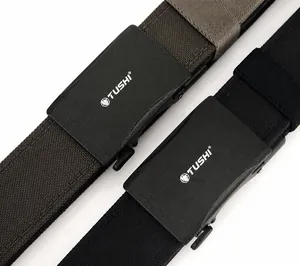 Détails de ceintures tactiques en nylon noir et vert olive avec boucle automatique