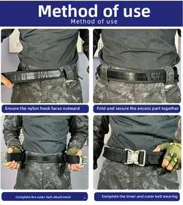Guide showing double-layer tactical belt assembly with metal quick release buckle