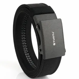 Ceinture Tactique en Nylon pour Hommes Boucle Automatique en Alliage de Zinc Double Couche Durcie Entraînement Militaire Casual Extérieur Réglable
