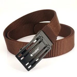 Ceinture Tactique Décontractée en Nylon pour Hommes Avec Boucle Automatique en Alliage de Zinc Ceinture Tissée Ajustable