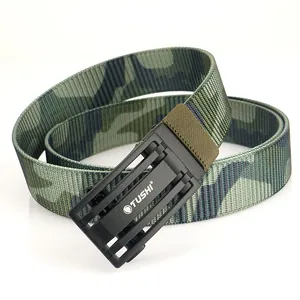 Ceinture tactique en nylon avec motif camouflage jungle et boucle automatique pour hommes