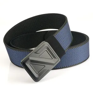 Cintura tattica in nylon intrecciato con fibbia opaca per sport all'aperto e tempo libero